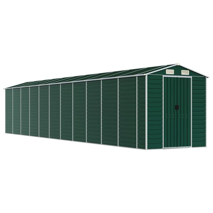 vidaXL - Tuinschuur - 191x980x198 - cm - gegalvaniseerd - staal - groen