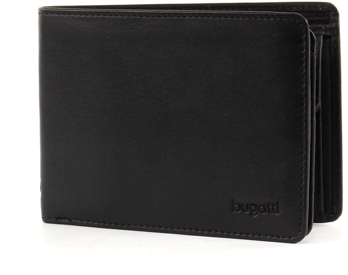 Bugatti Primo portemonnee leer 12 cm - Jongens - Horizontaal - schwarz
