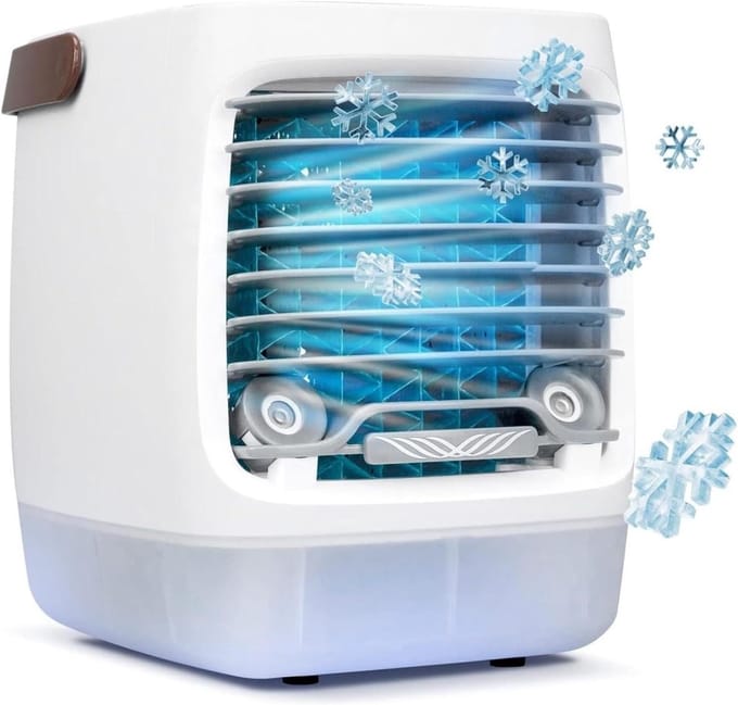 Draagbare Airco - Persoonlijke Koeler - Snelle Verkoeling - 3-in-1 Functie - 500ml Tank - Wit