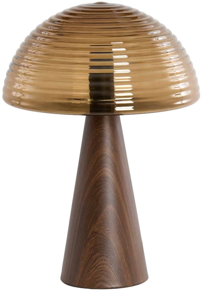 Light & Living Tafellamp Mueda - Donkerbruin - Ø30cm - Modern