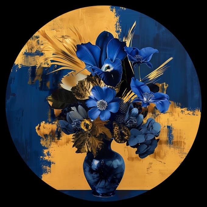 BLUE AND YELLOW: plexiglas 60x80cm