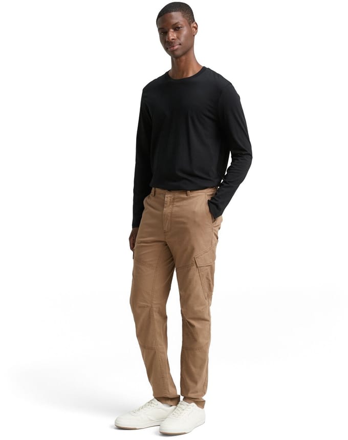 Tom Tailor Denim - Regular tapered cargobroek - Maat M - Caribou Beige