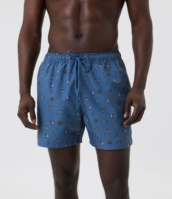 Zwembroek Bjorn Borg Men Print Swim Shorts BB Small Boat-S
