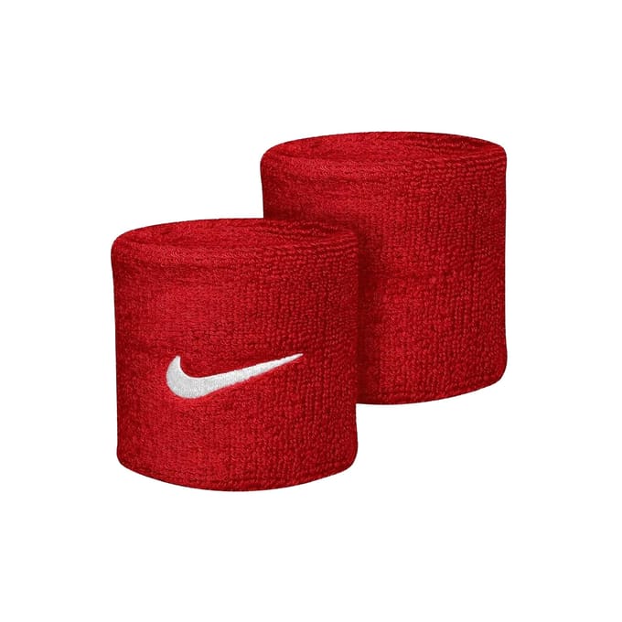 Nike Swoosh Polsband (Set van 2) (Scharlaken/Wit)