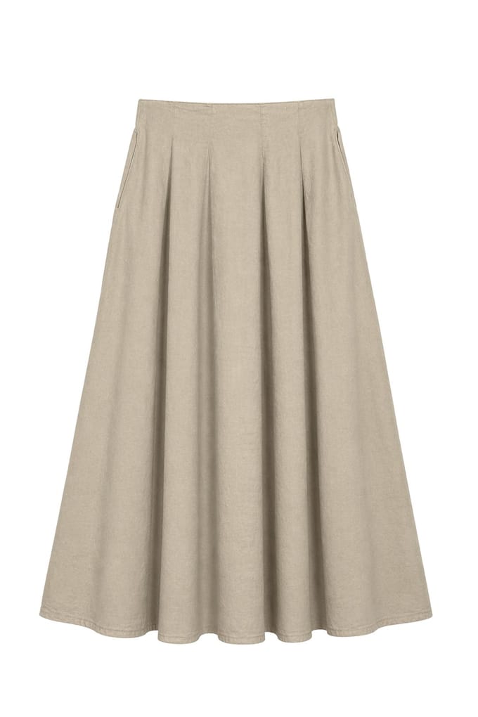 Hoge Taille A-Lijn Midi Rok
