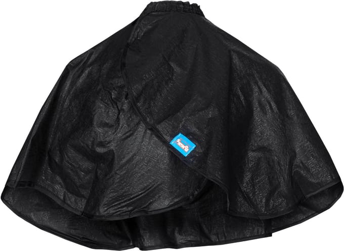 Poniks Zwarte Kapperscape - Korte Schort voor Haar Knippen - 100x72 cm, Antistatisch, Polyester