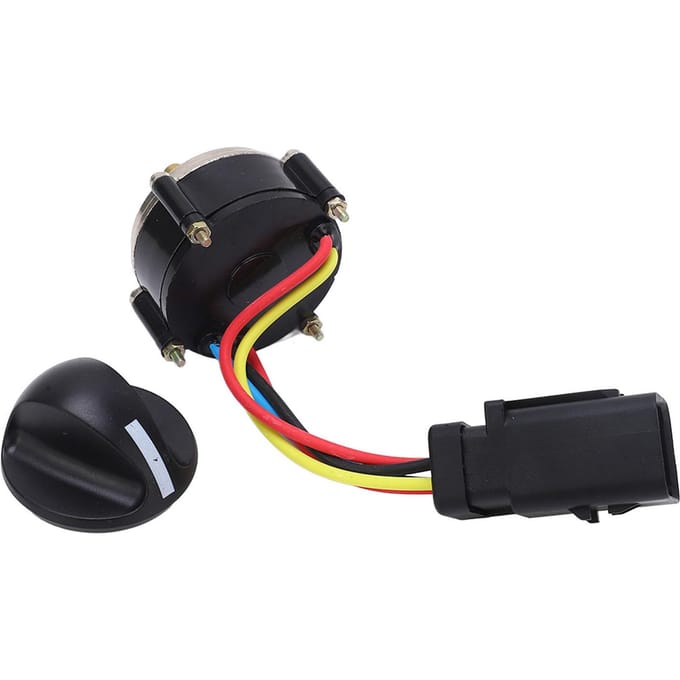 Gasknop ABS Legeringsstaal Standaard Stekker Brandstofkeuzeschakelaar voor Caterpillar CAT E312D2 E320D2 E330D2 black