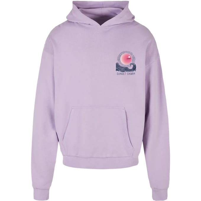 Merchcode - Sunset Charm Oversized Hoodie/trui - S - Lila