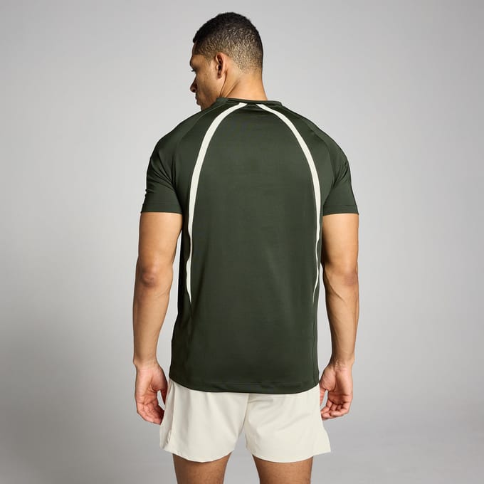 MP Heren Tempo Panel T-Shirt - Bosgroen - S