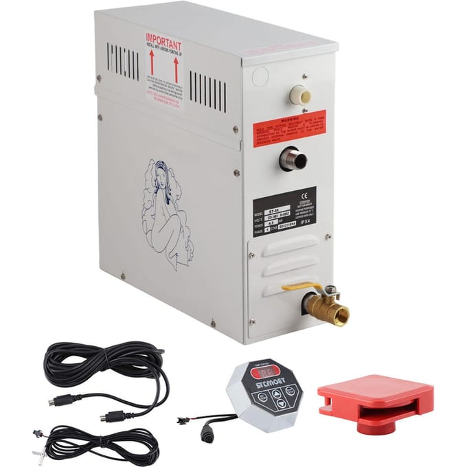 4.5KW 220V Stoomgenerator Douche Sauna Stoomcabine Heater voor Thuis Sauna SPA wit