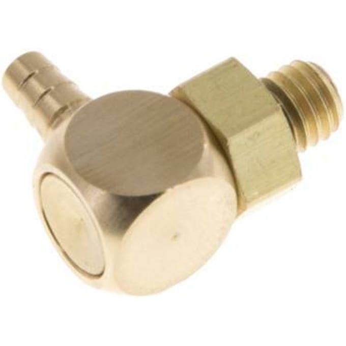 3 mm & M5 Messing L-Slangpilaar Met Buitendraad NBR Afdichting Draaibaar [2 Stuks]