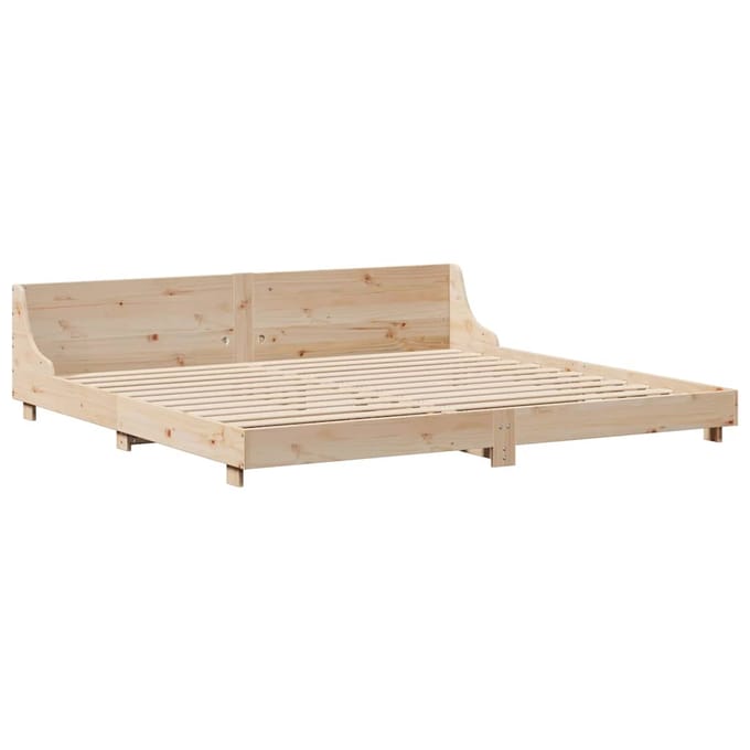 vidaXL - Bedframe - zonder - matras - massief - grenenhout - 200x200 - cm