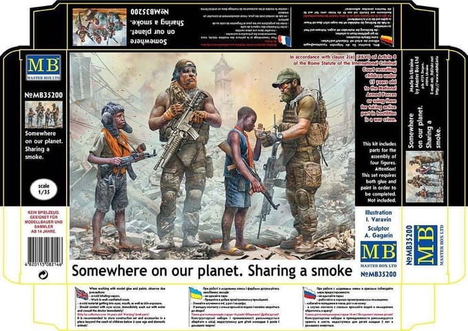 Master Box Modelbouwpakket Militaire voertuigen - MB35200 Somewhere on our planet. Sharing a smoke Plastic - 1:35 - Modelbouw