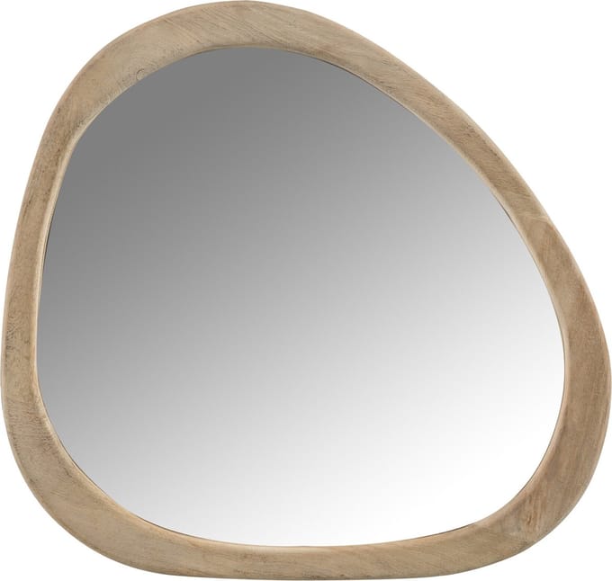 J-Line spiegel Onregelmatig - hout - small - Ø 64 cm
