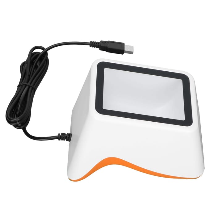 Desktop Barcode Scanner Snel Reagerend Groot Venster Stabiel Efficiënt Energiebesparend QR Code Scanner white
