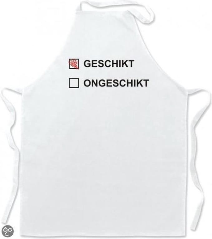 Mijncadeautje Keukenschort Geschikt Ongeschikt