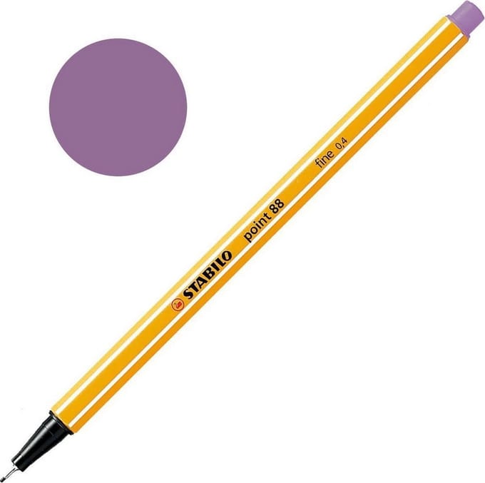 STABILO point 88 - Fineliner 0,4 mm - Vergrijsd Violet - per stuk