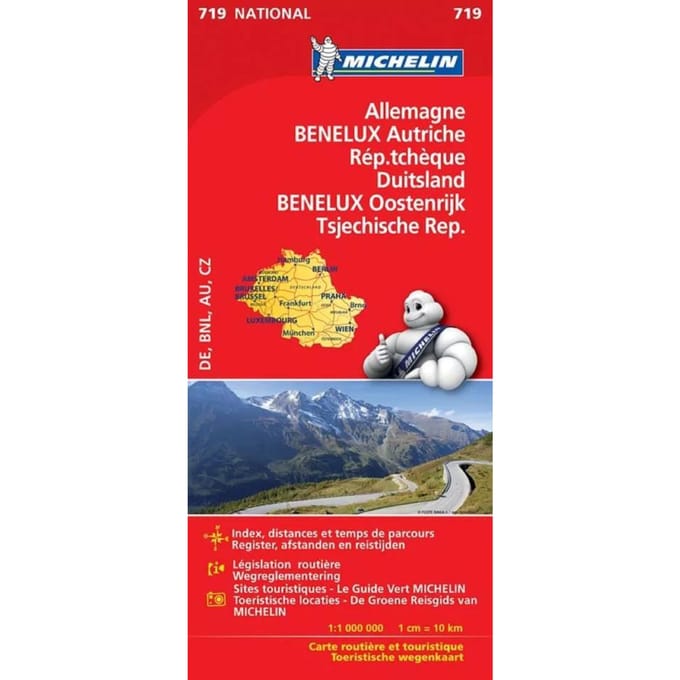 Michelin wegenkaart 719 Benelux / Duitsland / Oostenrijk
