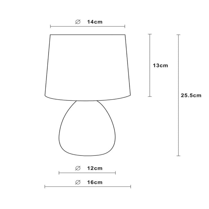 Lucide MARMO - Tafellamp - Ø 16 cm - 1xE14 - Wit - Japandi