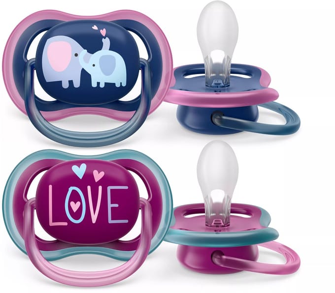 AVENT Sucette Ultra Air SCF349/22 18m+ éléphant/amour