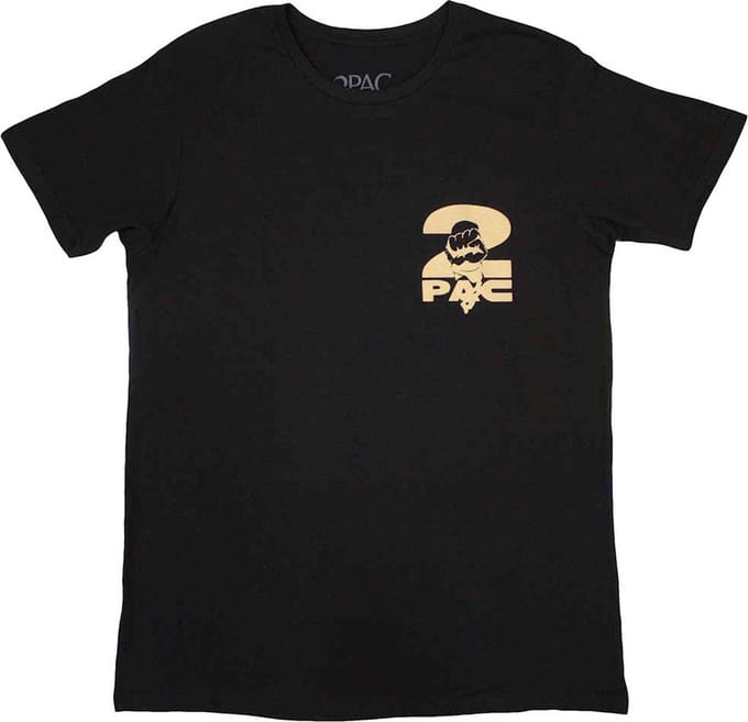 Tupac - Platinum Heren T-shirt - 2XL - Zwart
