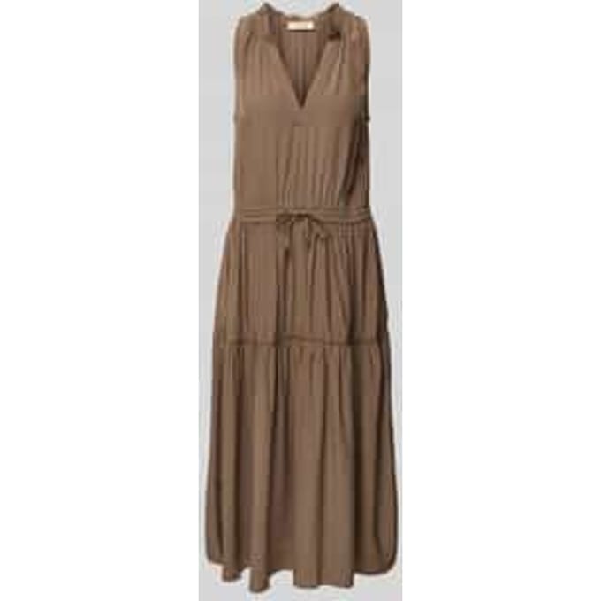 Maxi-jurk met tuniekkraag, model 'Sabri'