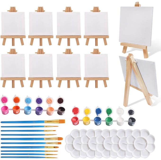 Unyqoos® Complete Mini-Schildersezelset voor Creatieve DIY Schilderprojecten en Decoratie
