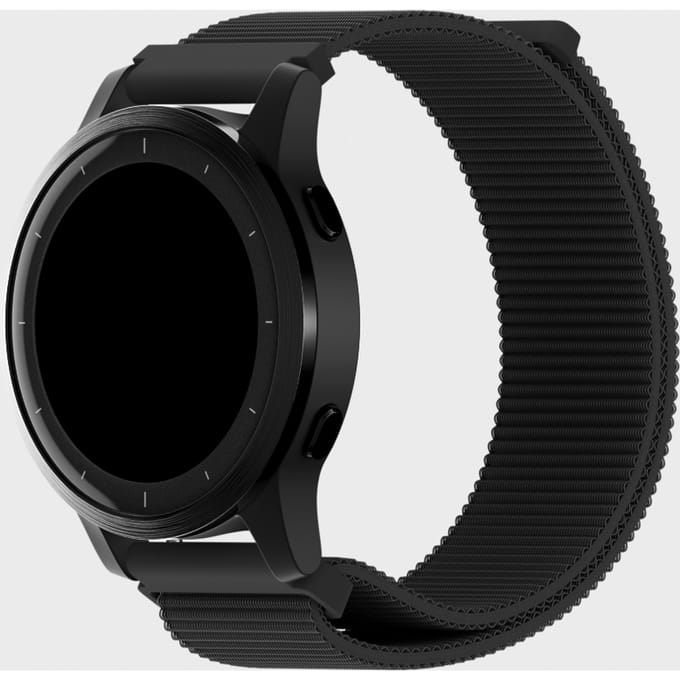 Watch Band Nylon Black 20mm