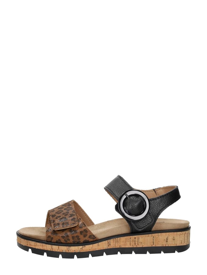 SUB55 Comfort Collection Mia 96 Sandalen Plat - zwart - Maat 42