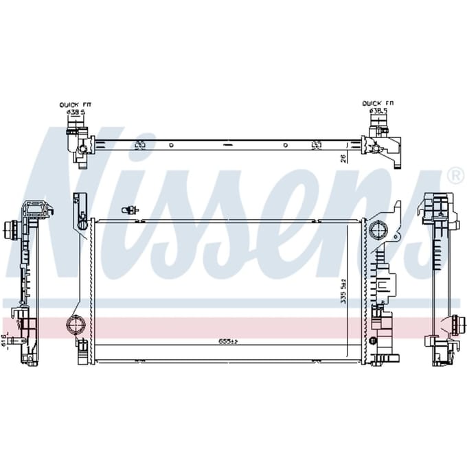 Radiator NISSENS 606565
