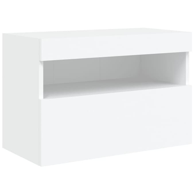 vidaXL - Tv-wandmeubel - met - LED-verlichting - 60x30x40 - cm - wit