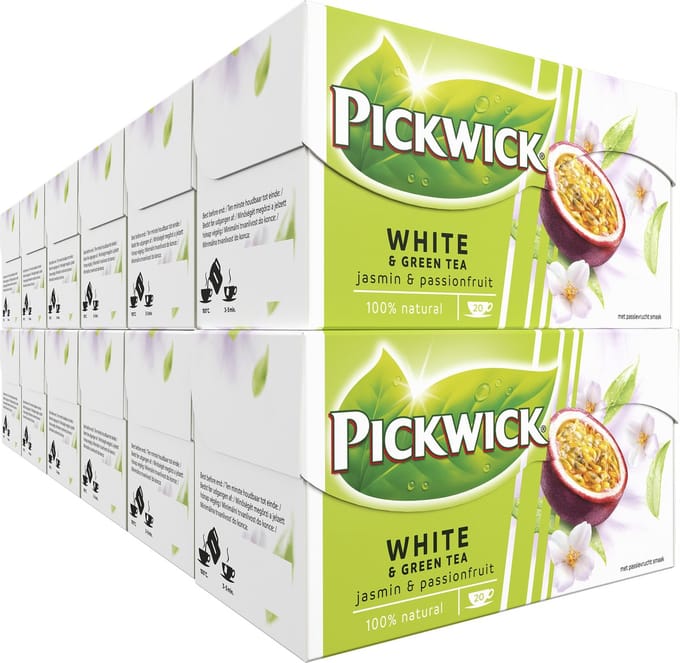Pickwick Jasmin Passionfruit Witte en Groene Thee - 12 x 20 theezakjes