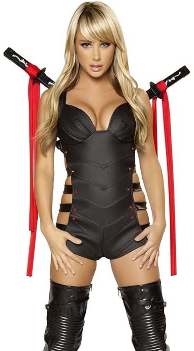 Sexy Ninja Volwassenen Vrouwen Zwart Ninja's Maat M