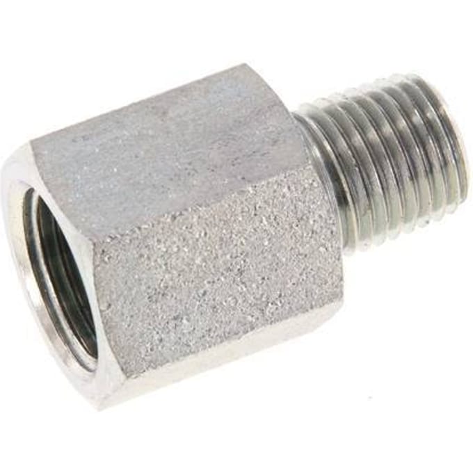 1/4'' NPT x 3/8'' NPT M/F Verzinkt Stalen Verloopring 210 Bar - Hydrauliek