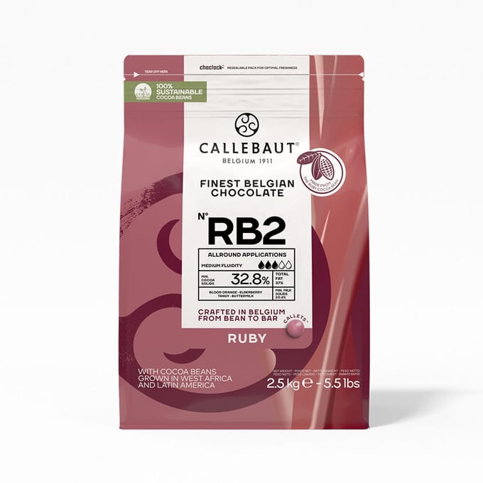 Callebaut Chocolade Callets Ruby 2,5kg