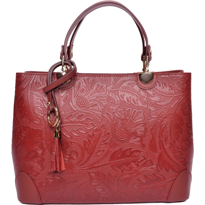 Anna Luchini Rood Rundleer Tas