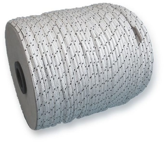 1 meter polyester lijn 12mm wit met zwart identificatiedraad