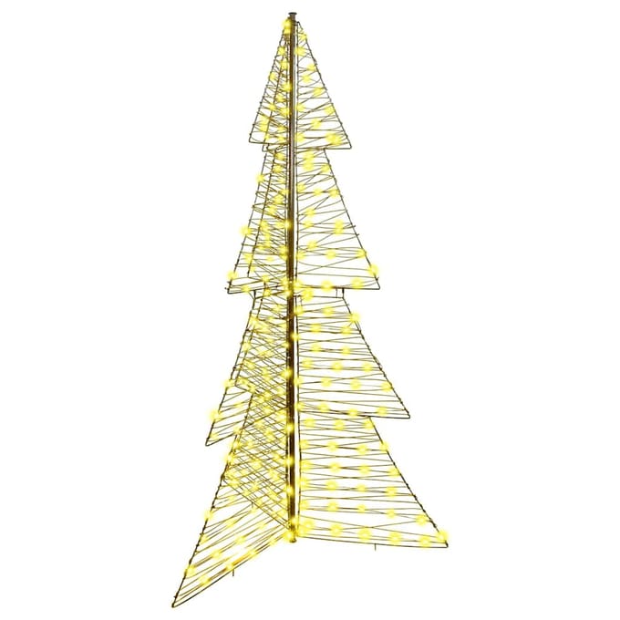 vidaXL Kerstboom 240 LED's Warmwit 180 cm Rattan