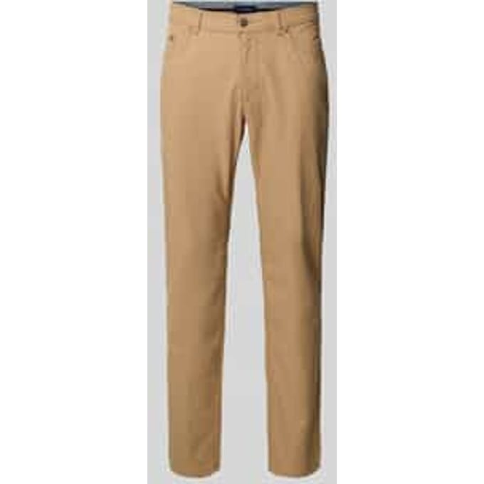 Regular fit stoffen broek met biologisch katoen- aandeel en 5-pocketmodel