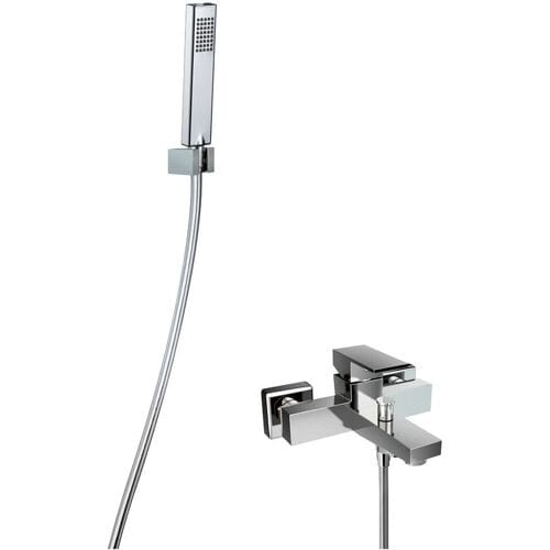 HSK Shower-Set 3.09 angular, with bath single lever mixer AP and hand shower 1000309
