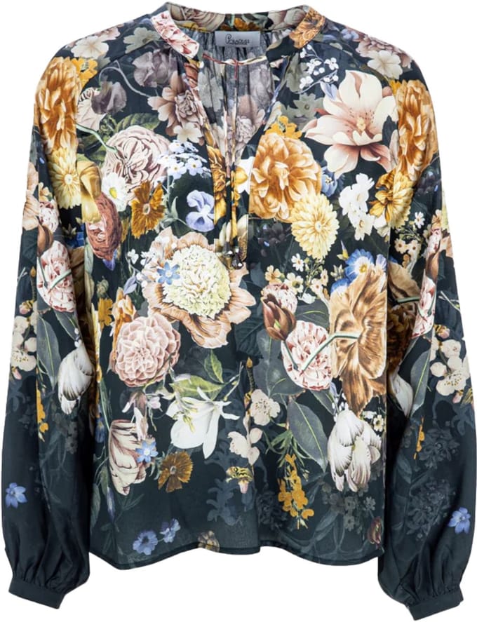 Princess goes Hollywood - zijden blouse bloem - maat 36