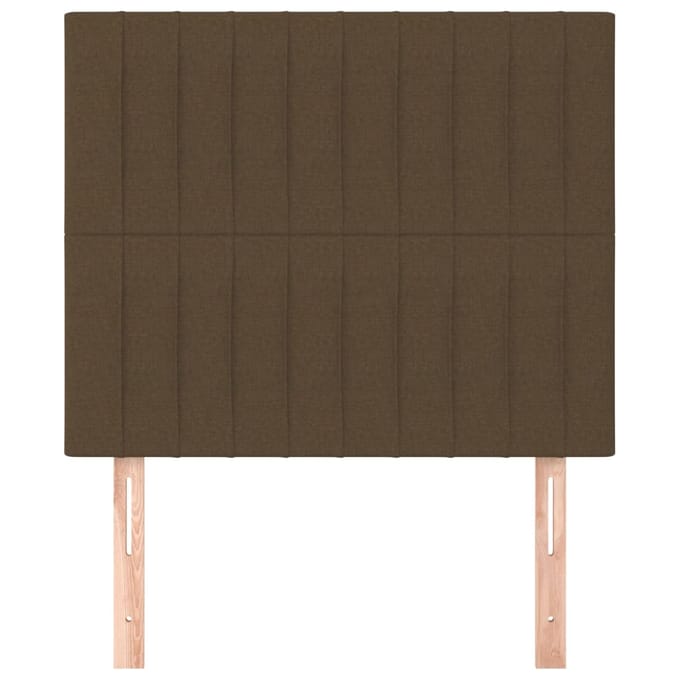 vidaXL - Hoofdbord - donkerbruin - 80x5x118/128 - cm - stof