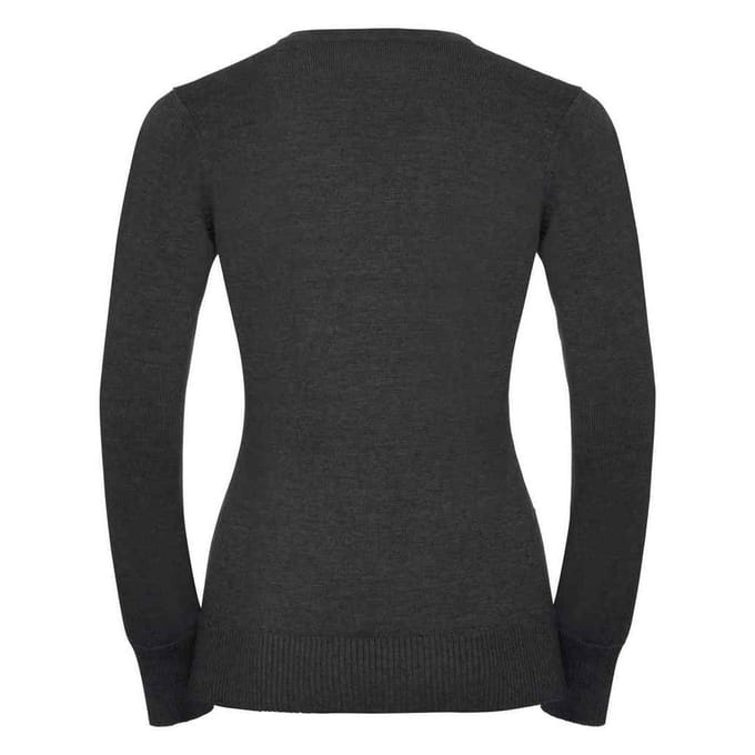 Russell Collection Dames/Dames Marl V Hals Sweatshirt (Houtskool)