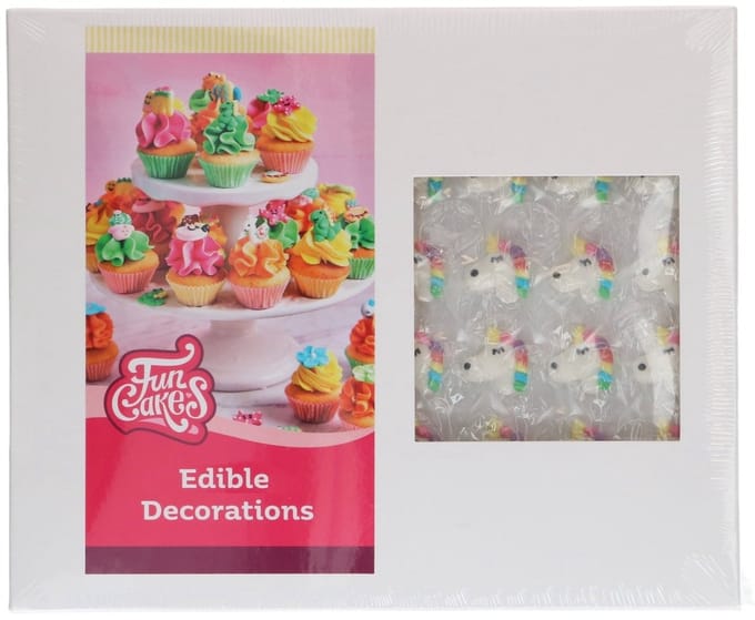 FunCakes Suikerdecoraties - Unicorn & Regenboog - Set/288- Grootverpakking - Eetbare Taartdecoratie