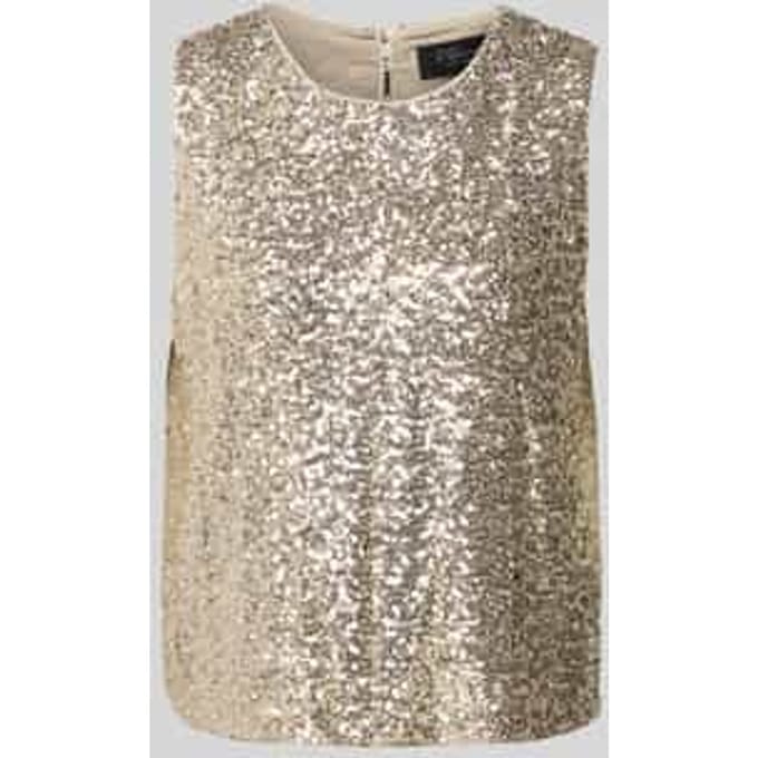 Comfort fit T-shirt van viscosemix zonder mouwen