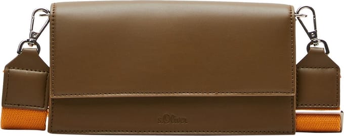 s.Oliver Schoudertas City Bag Brown Olijfgroen