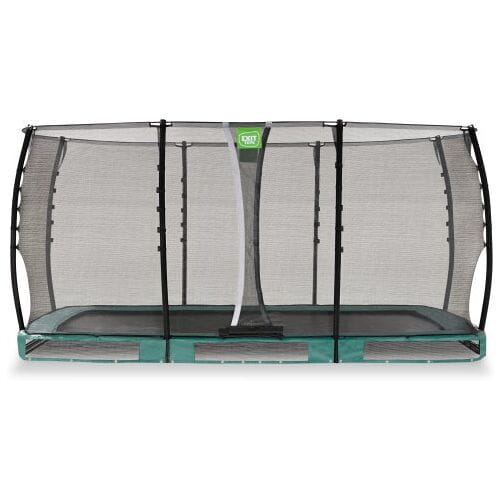 EXIT Allure Classic Trampoline 244x427cm - Inground - Ingraaftrampoline - Rechthoekig - Voor Kinderen - Groen