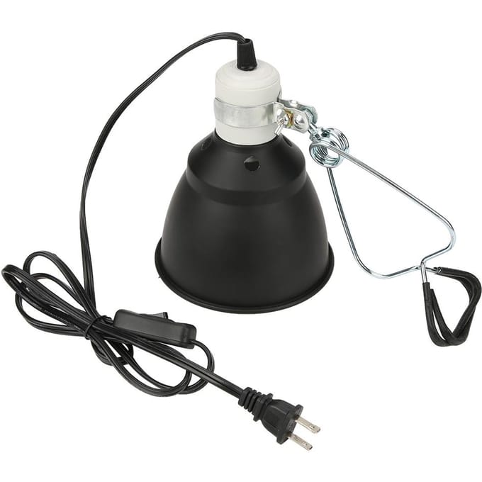 Lampe Chauffante Reptile Tortue UVA/UVB Support de Lampe pour Éleveuse de Poussins Basking black