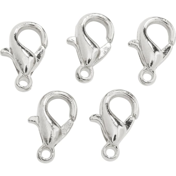 Karabiner zilverkleur 10 millimeter 5 Stuks