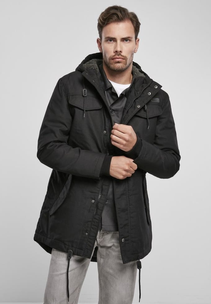 Brandit Winterjas - Marsh Lake Teddyparka - M tot XXL - voor Mannen - zwart